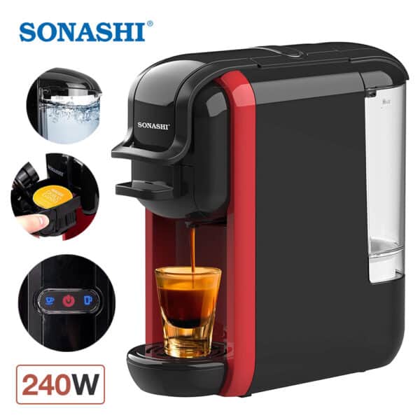 Machine à Expresso Portable électrique 3 En 1 - Compatible Café Moulu Et Capsules - Chauffe Rapide 20 Bars - Batterie Longue Durée - Parfaite Pour Camping, Voyage, Bureau